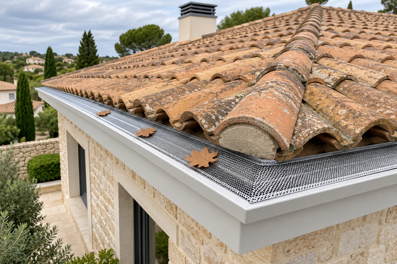 Detalle de cubrecanal para la evacuación de agua