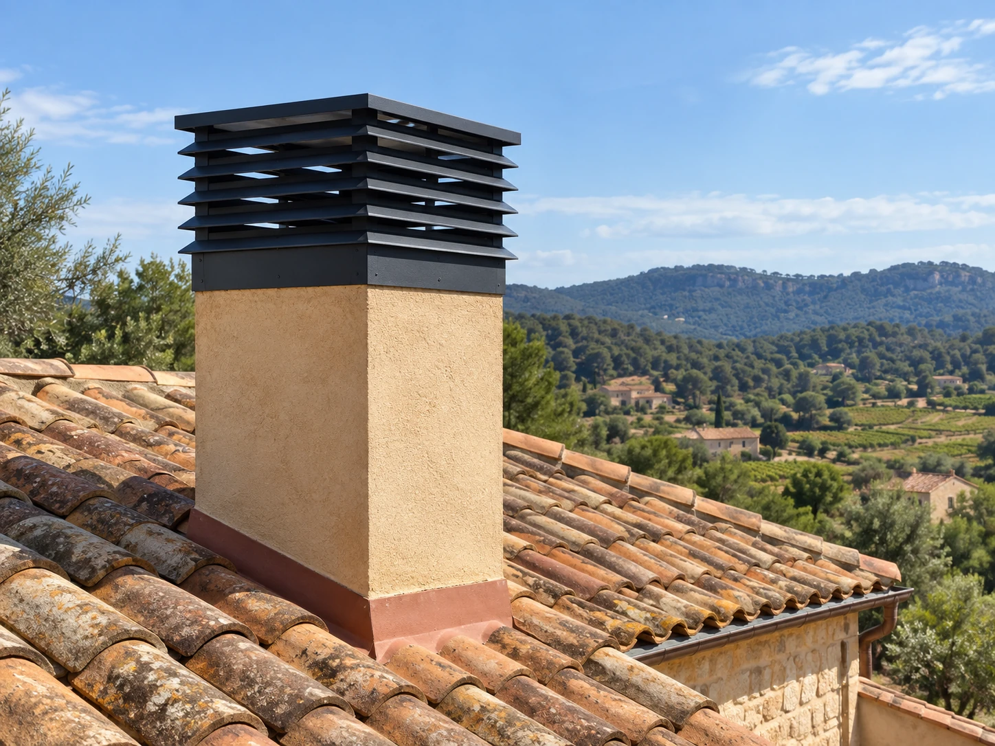Detalle de chimenea para la evacuación de agua
